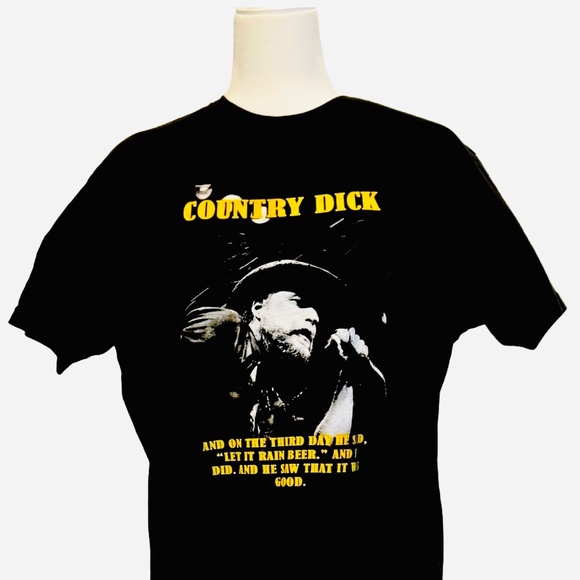 Black “COUNTRY DICK” Graphic Short Sleeve Tee - Picture 1 of 3